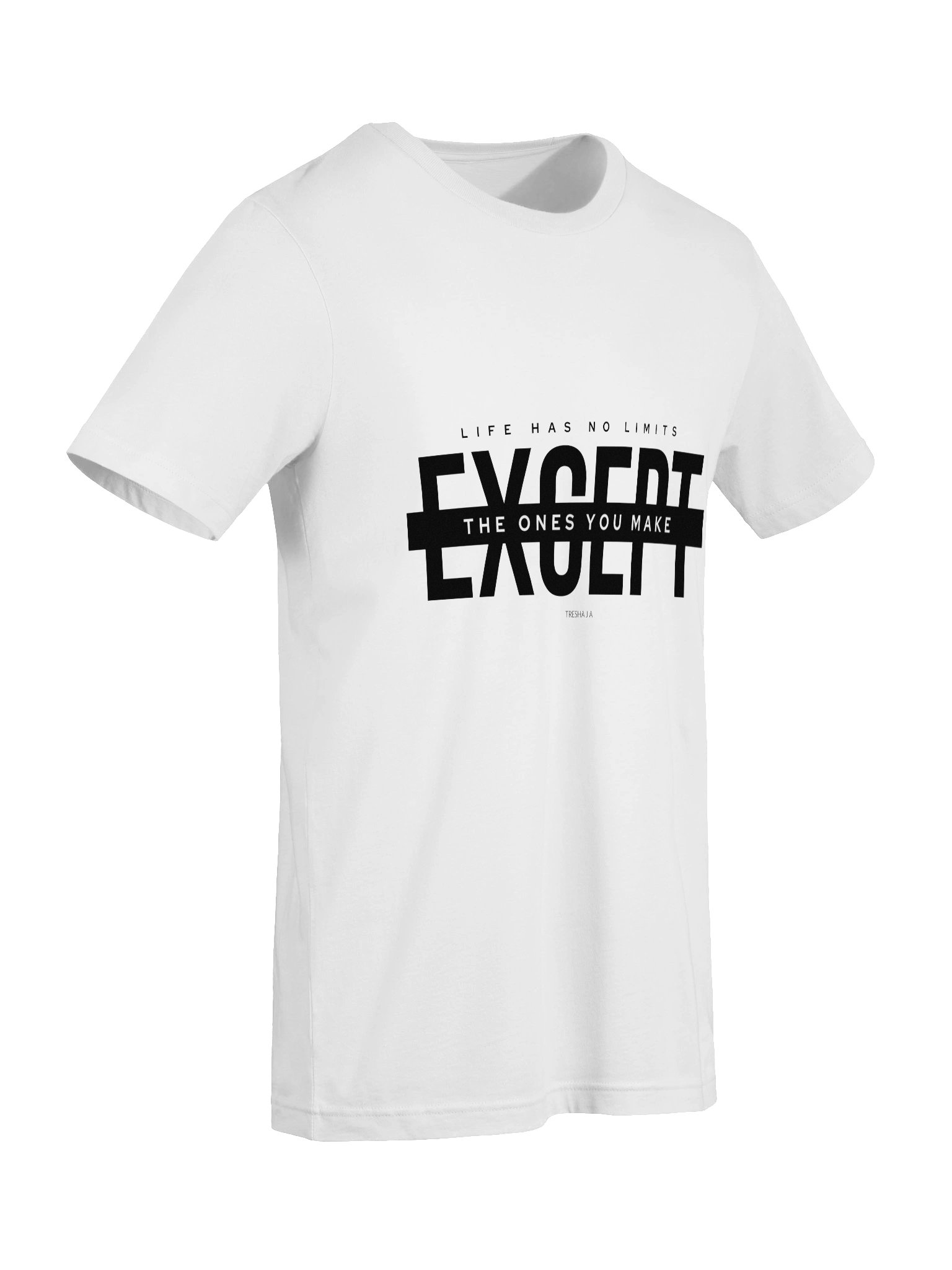 No Limits White Tee – Break the Box You Built product image (9)