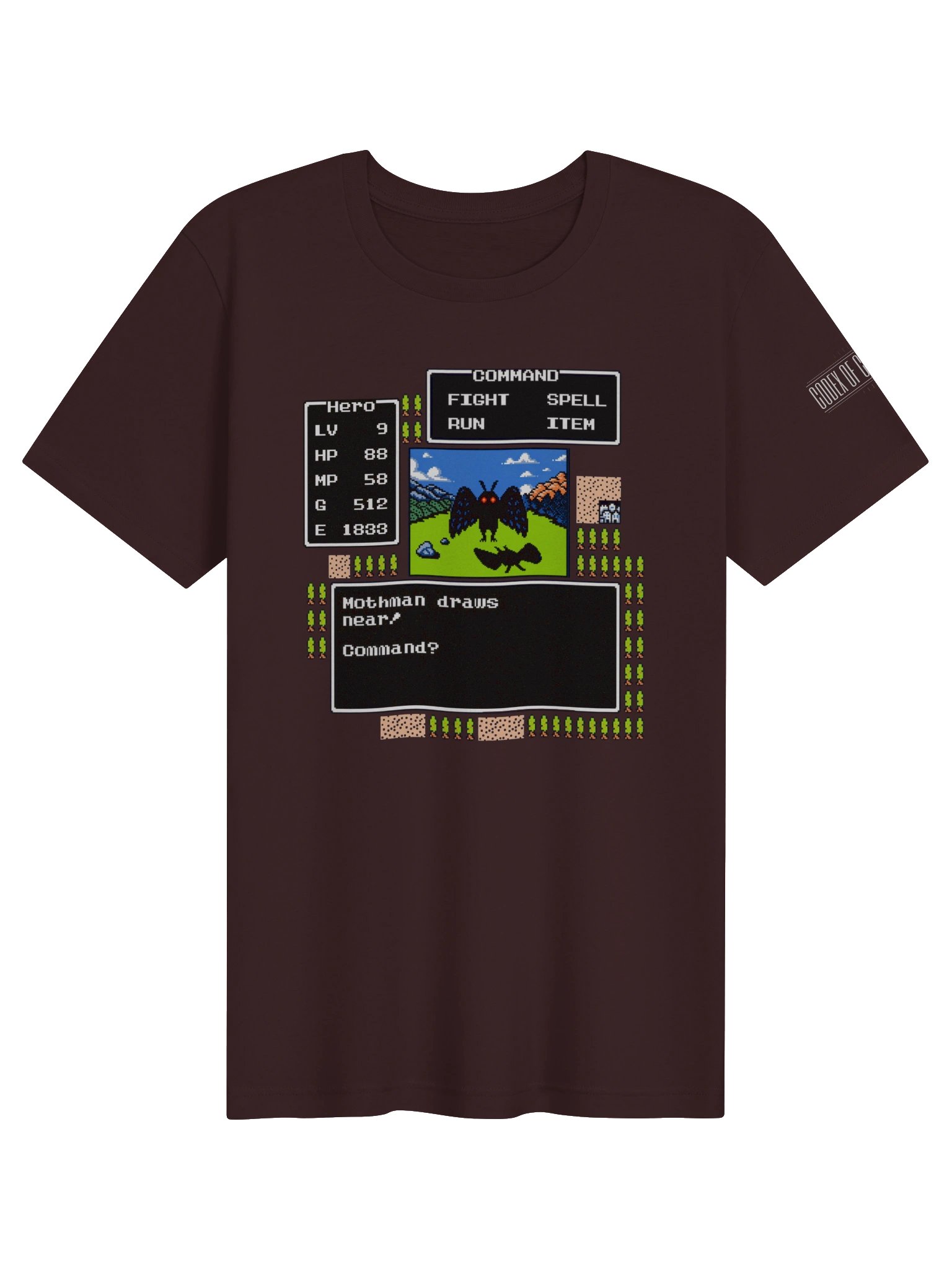 Mothman Draws Near Retro RPG Tee product image (4)