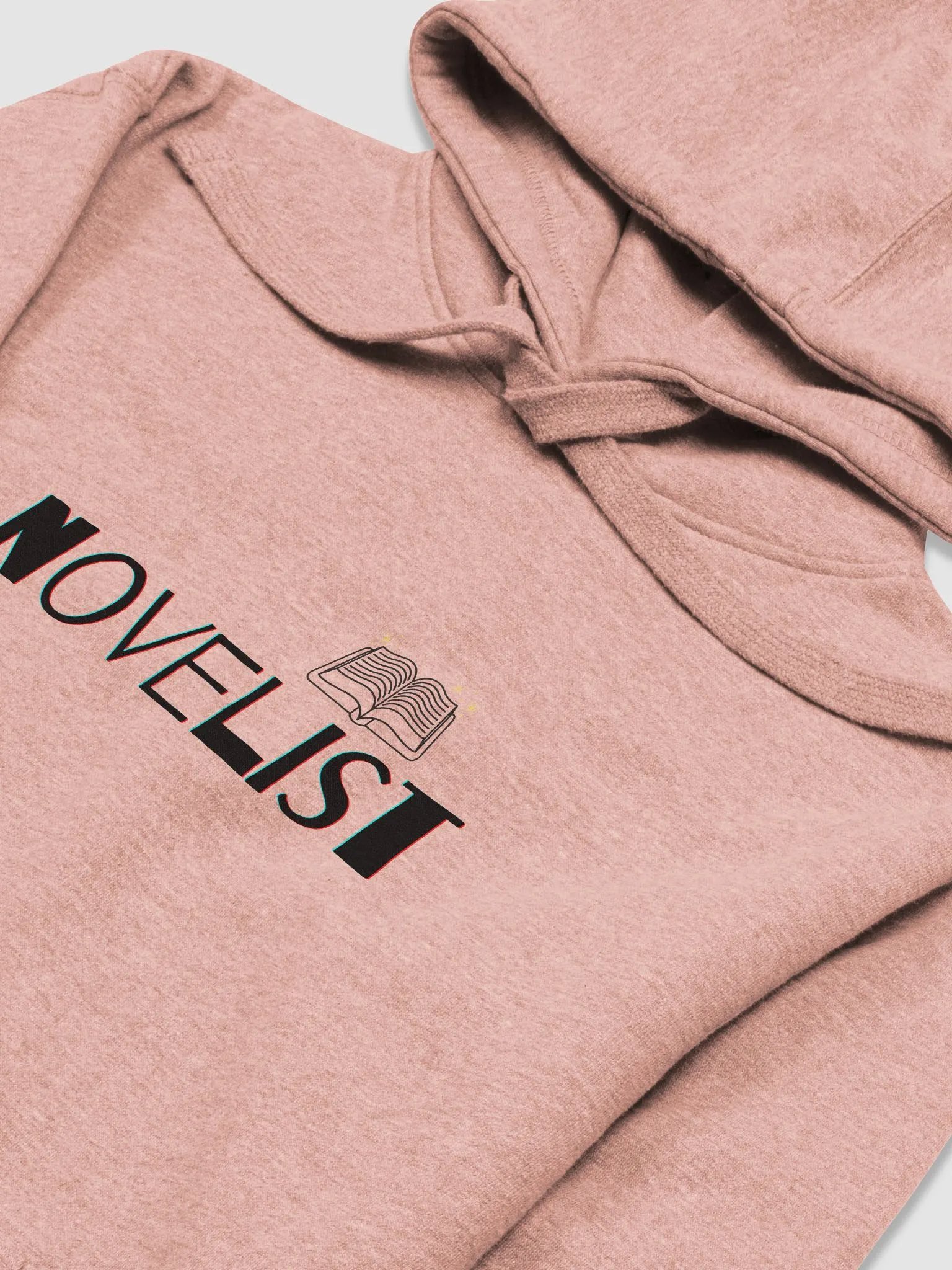 Novelist peach colour unisex hoodie product image (3)