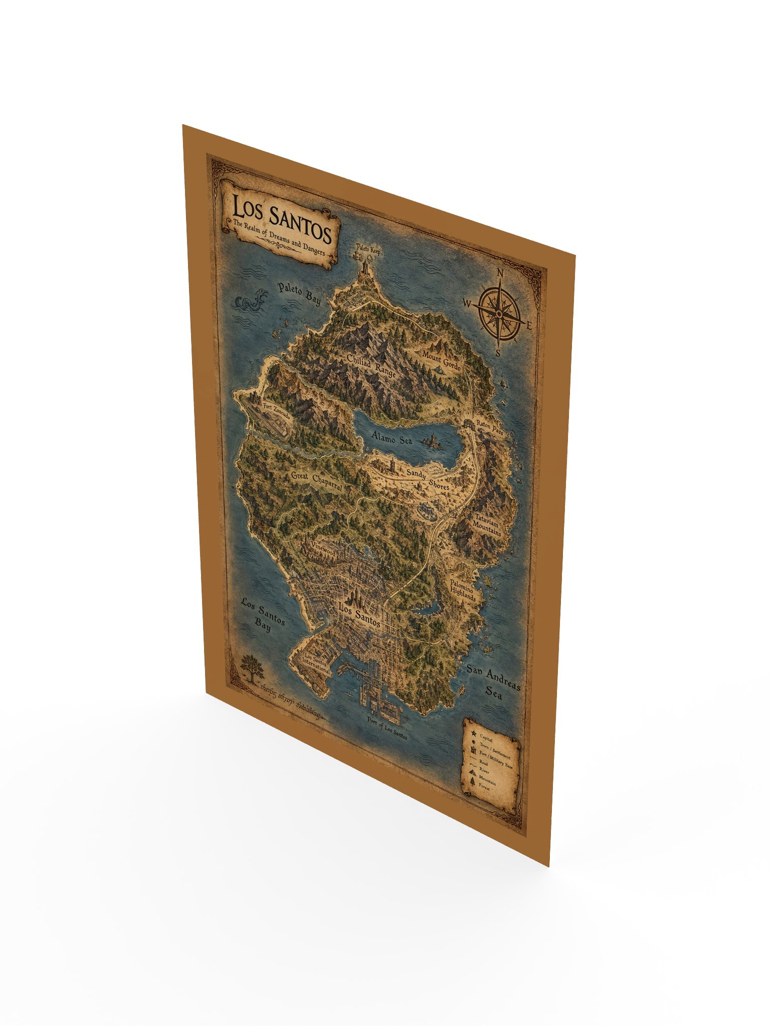 GTA V Map Poster – Los Santos Map Wall Art | Grand Theft Auto V Gaming Room Decor product image (15)