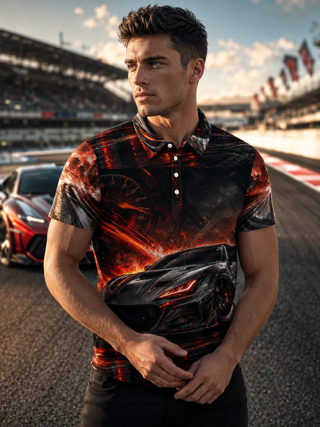 Midnight Velocity Racing Polo product image (1)