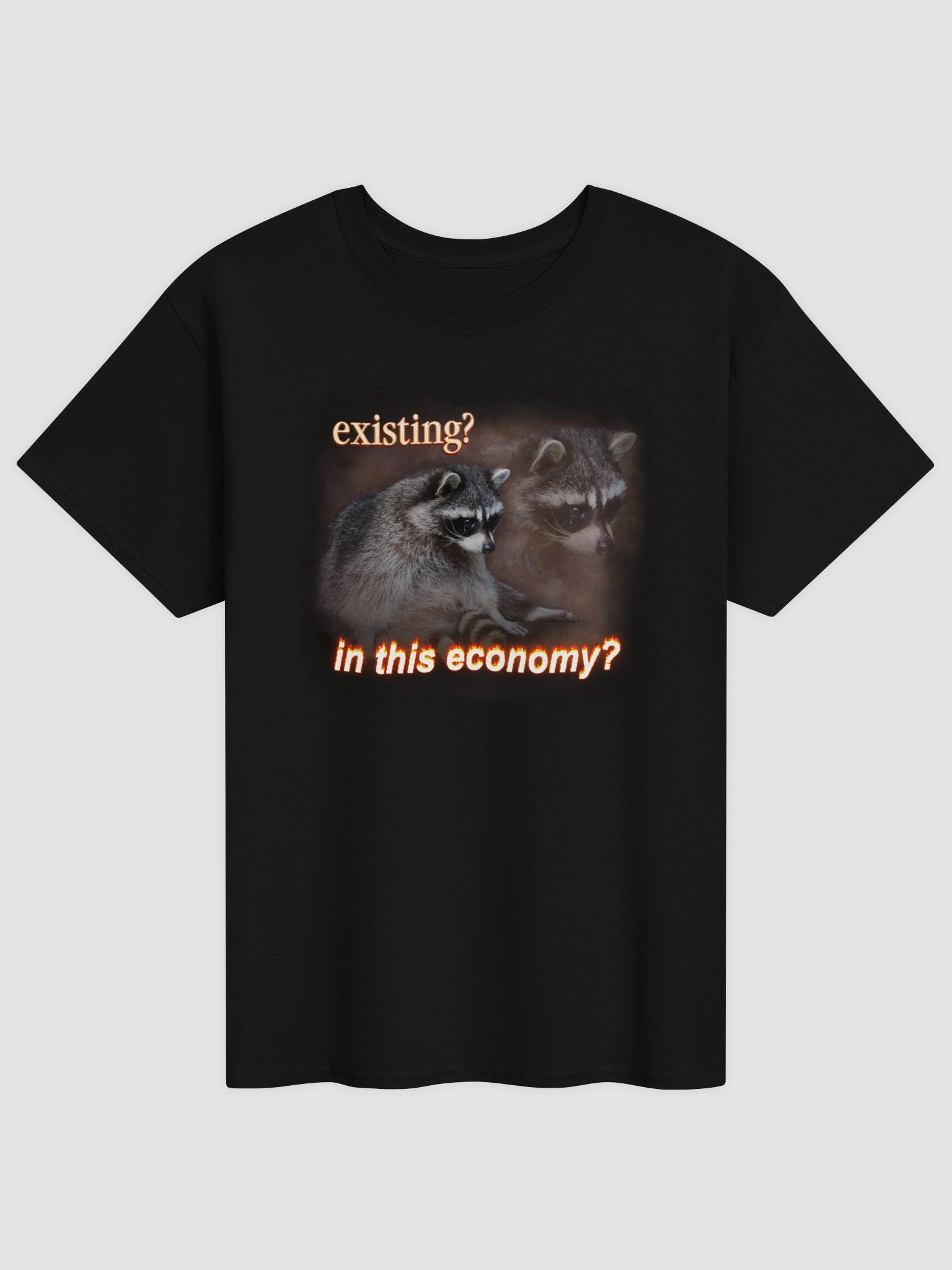 Existing? In this economy? T-shirt product image (1)