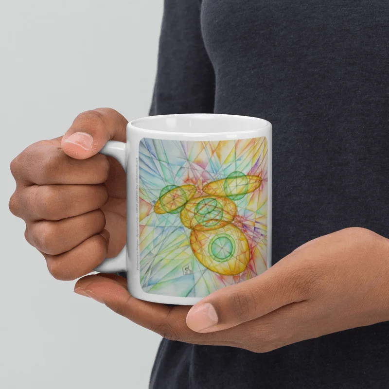 Poinsot's Paper Spaceship 1+2 - Gyroscope Physics Geometric Drawings Mug product image (1)