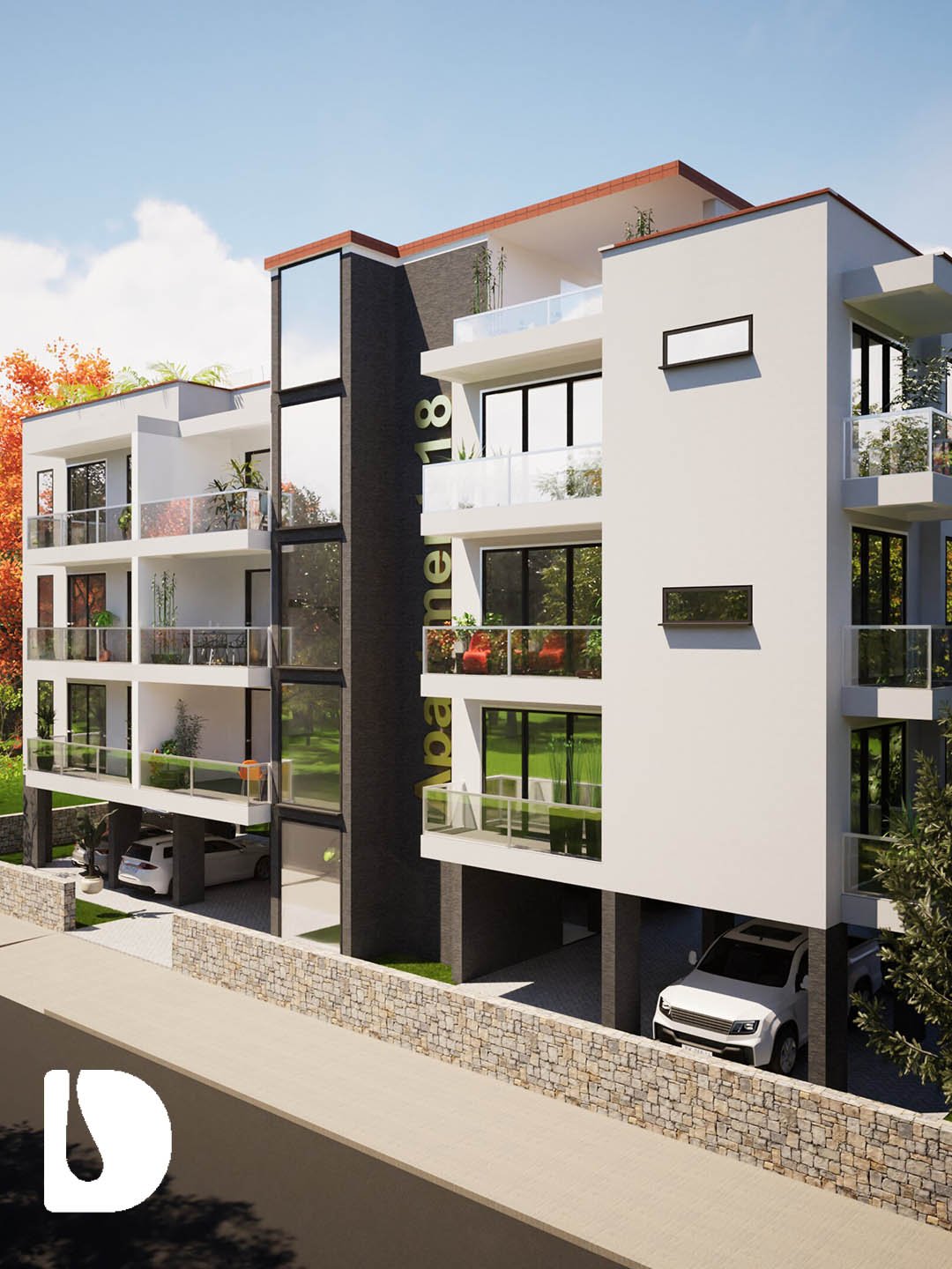 Architectural Drawings – 9-Unit Apartment Block with Pool | DA412901A product image (3)