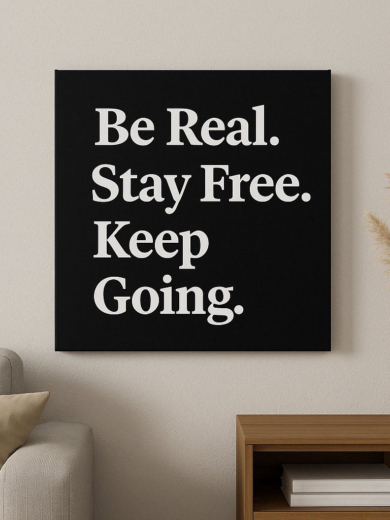 Keep Going – Be Real Canvas Print product image (1)