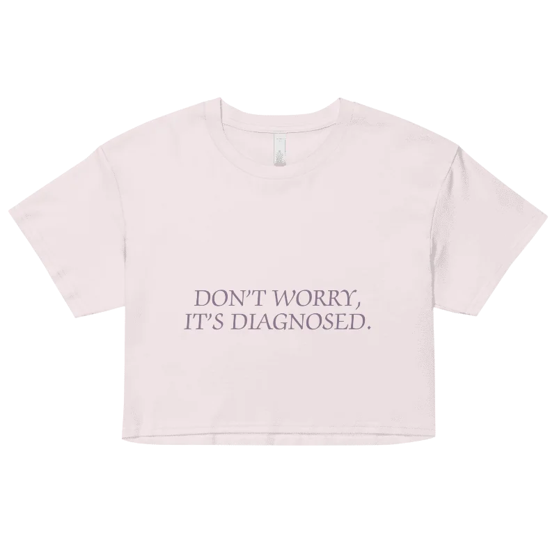 DW, IT'S DIAGNOSED (#8D778F) printed cotton crop top product image (19)