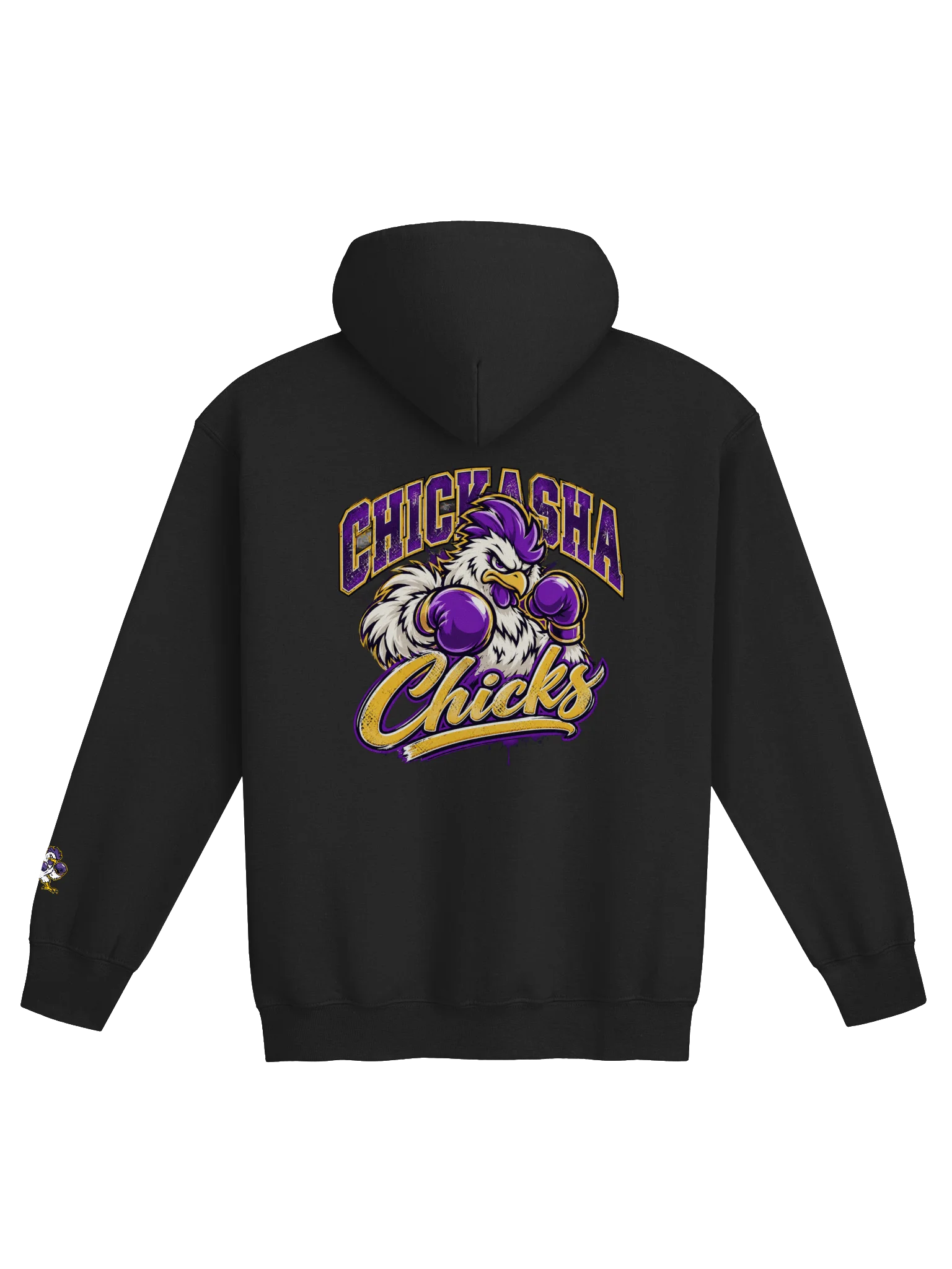 Chickasha Fighting Chicks Vintage Full-Zip Hoodie – Embroidered Mascot Detail product image (2)