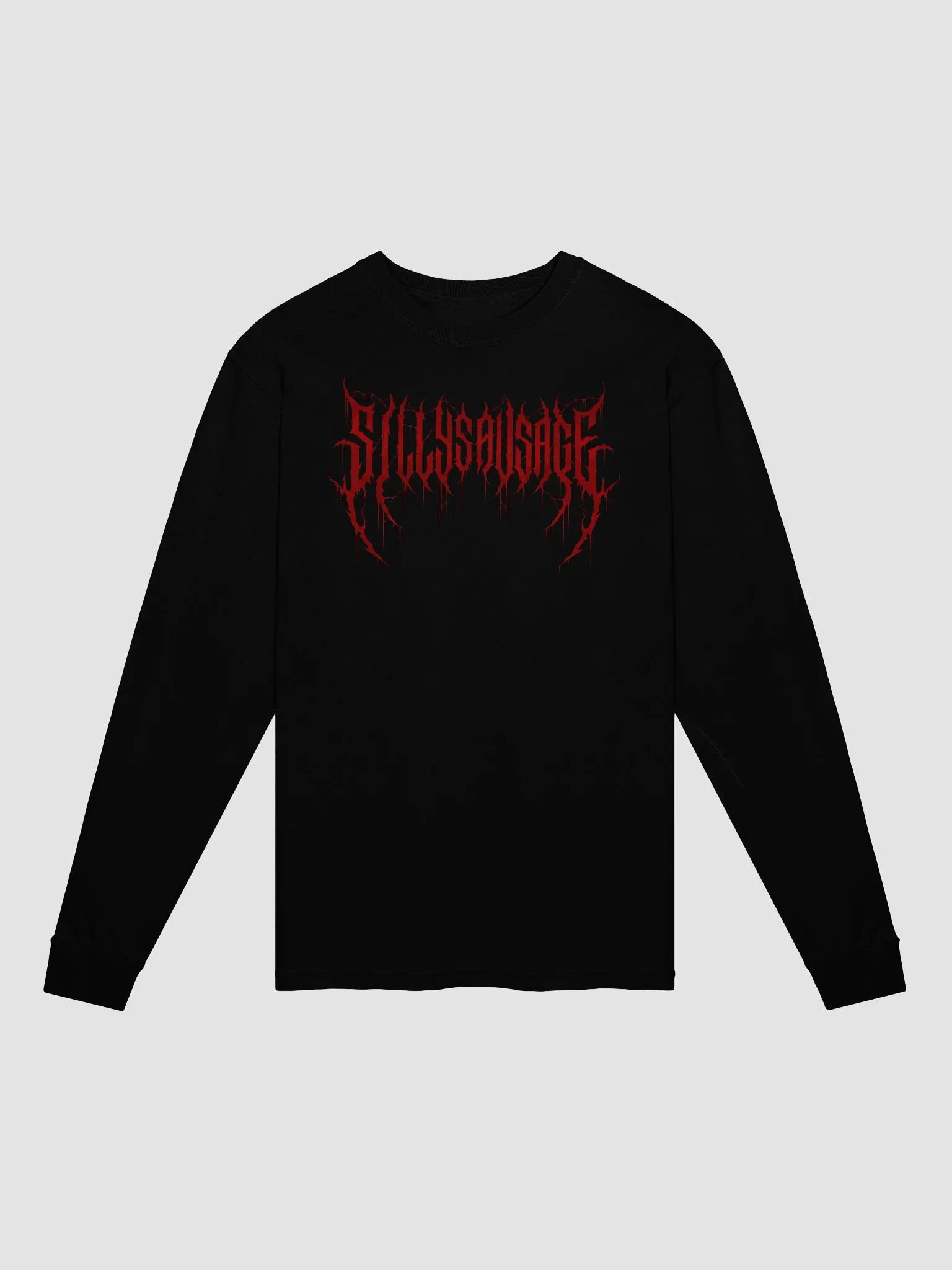 Sillysau5age Deathmetal Longsleeve T-Shirt (Red) product image (1)