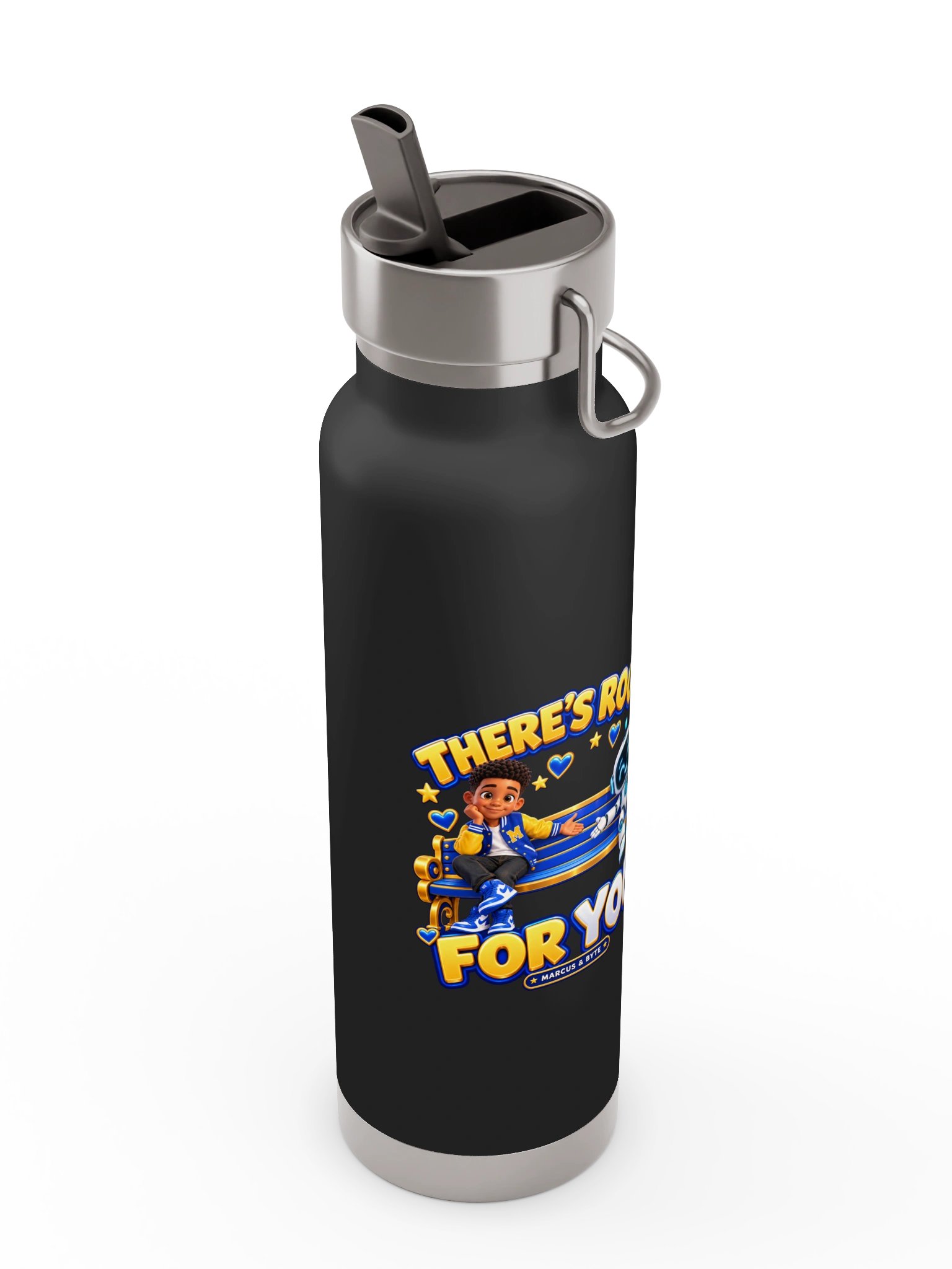 There’s Room for You Insulated Straw-Lid Water Bottle | Marcus & Byte product image (6)