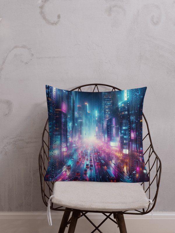 Neon Nights All-Over Print Pillow | AI Design product image (1)