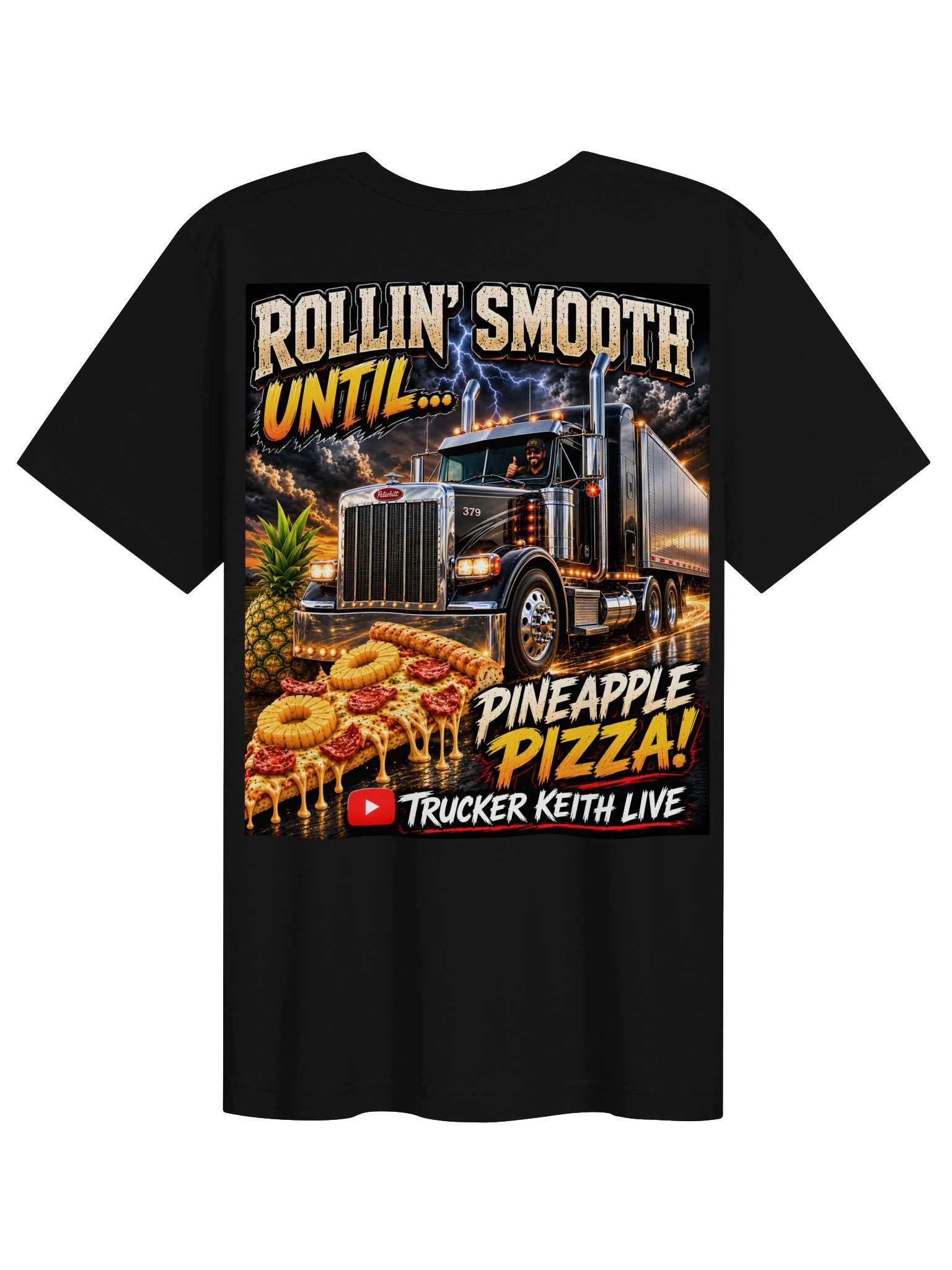 Trucker Keith Live Semi-Truck Pineapple Tee product image (19)