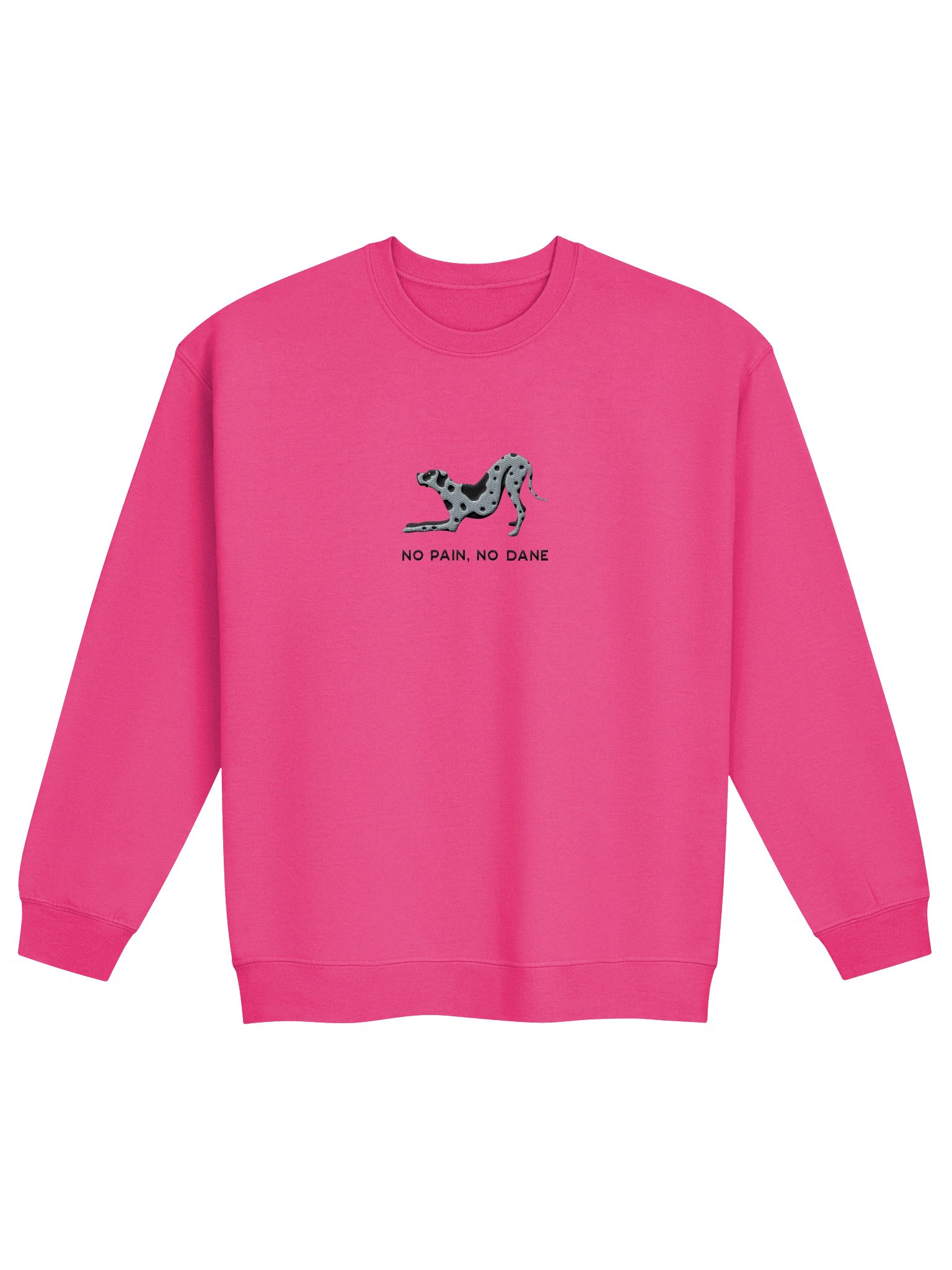 No Pain, No Dane Sweatshirt (Embroidered) of a Great Dane(Blue Merle) product image (17)