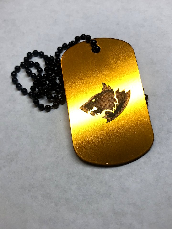 FENRIS - Engraved Dog Tag Pendant Necklace product image (2)