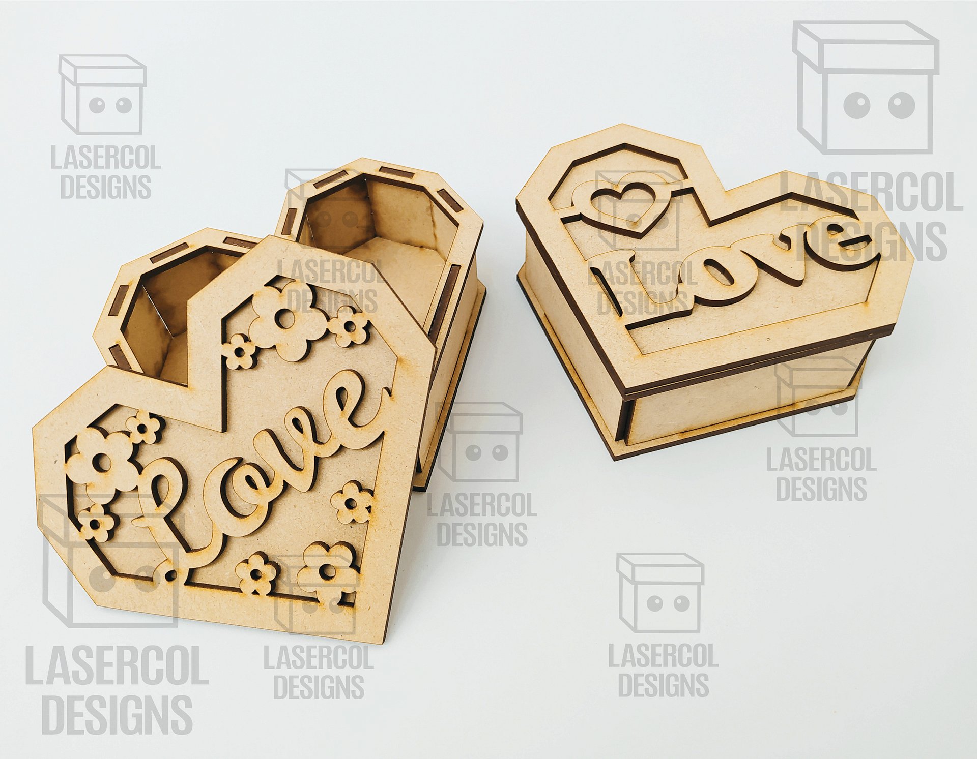 Heart Shaped Boxes Bundle - Laser Cut Files product image (8)
