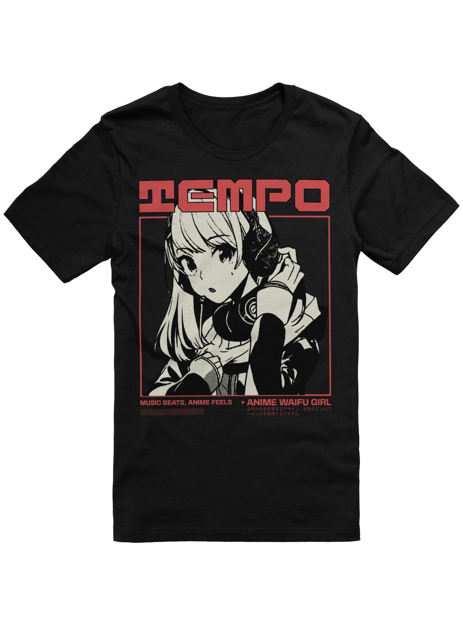 Stylish Anime Waifu Girl T-Shirt for Music and Manga Fans product image (1)
