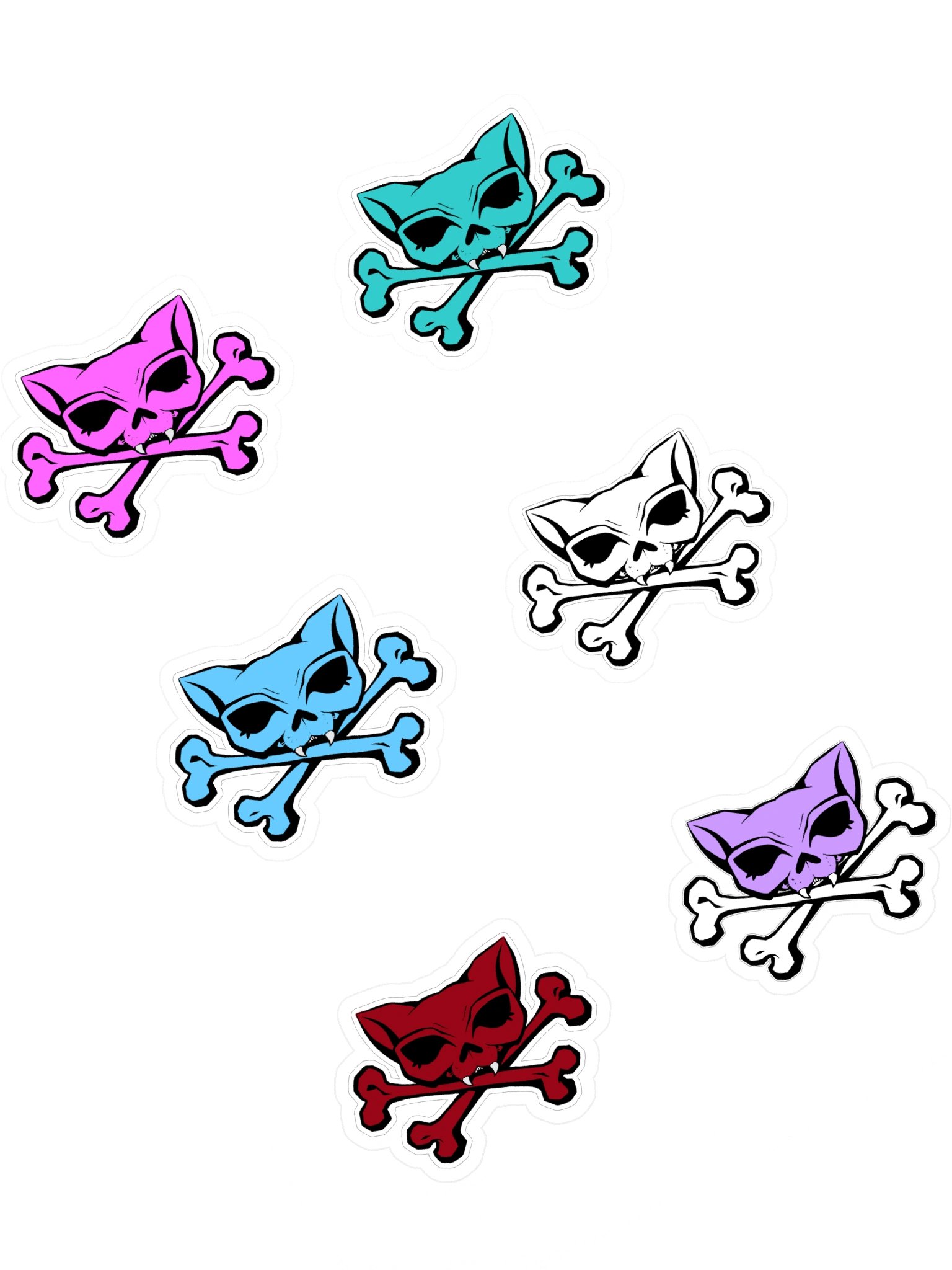 Kat Skull Sticker Sheet product image (1)