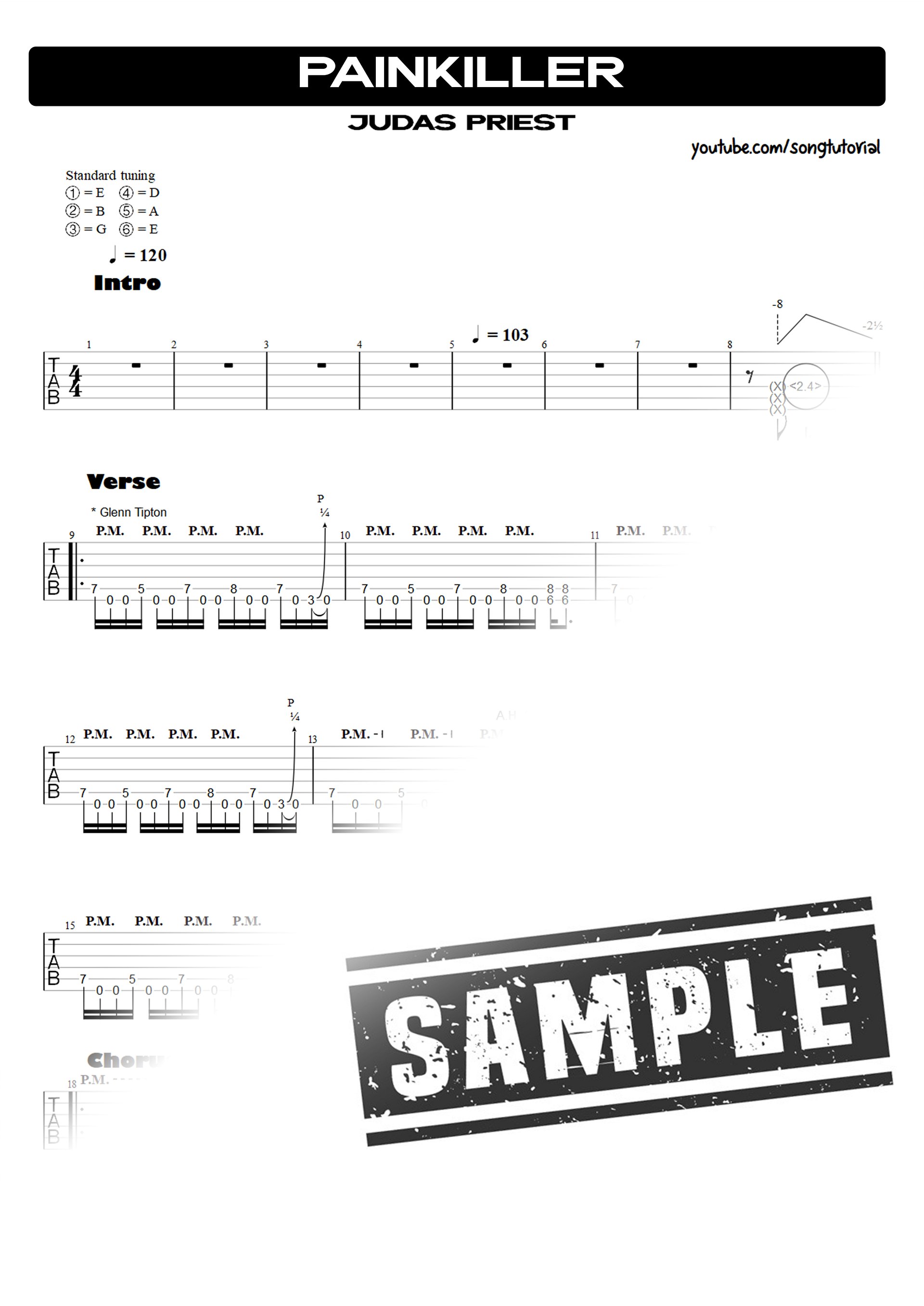 Painkiller PDF TAB + Backing Track MP3 product image (2)