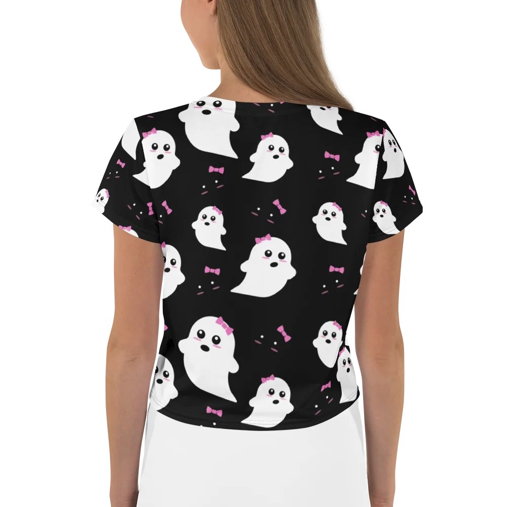 Whimsical Ghosts All-Over Crop Tee product image (2)