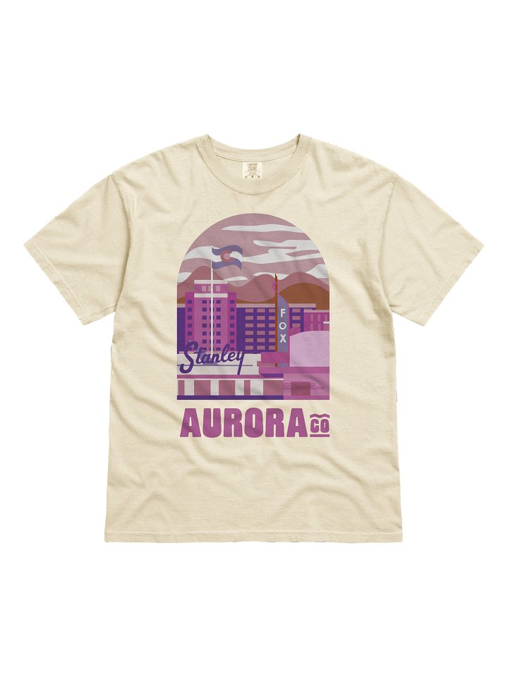Aurora Cityscape T-shirt (Pink) product image (1)
