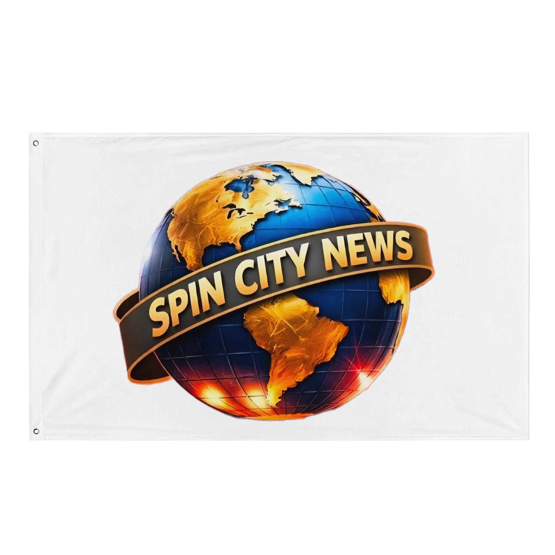 Spin City News Globe Flag product image (1)