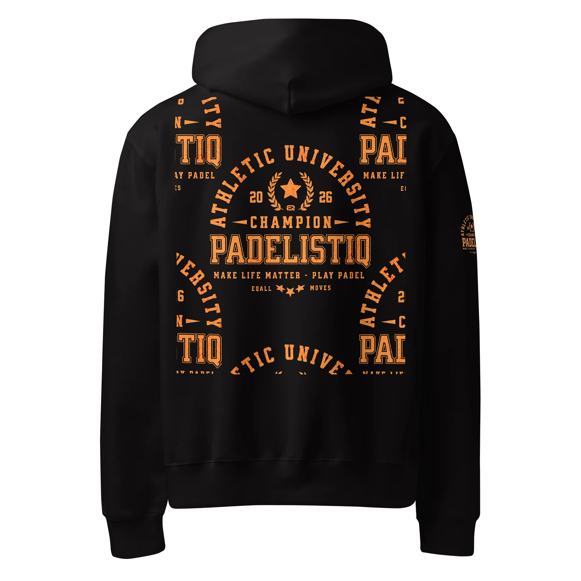 Bella Champion Butterfly Hoodie EQALL® PADELISTIQ_Peach Orange_Multiprint product image (1)