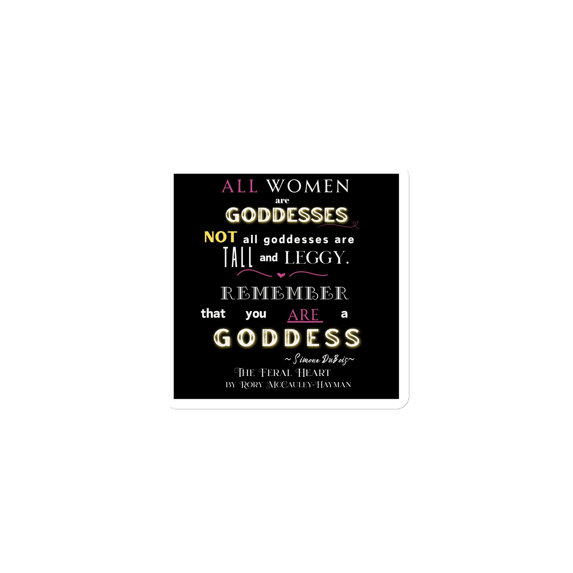 Goddess Quote Die-Cut Magnets product image (1)