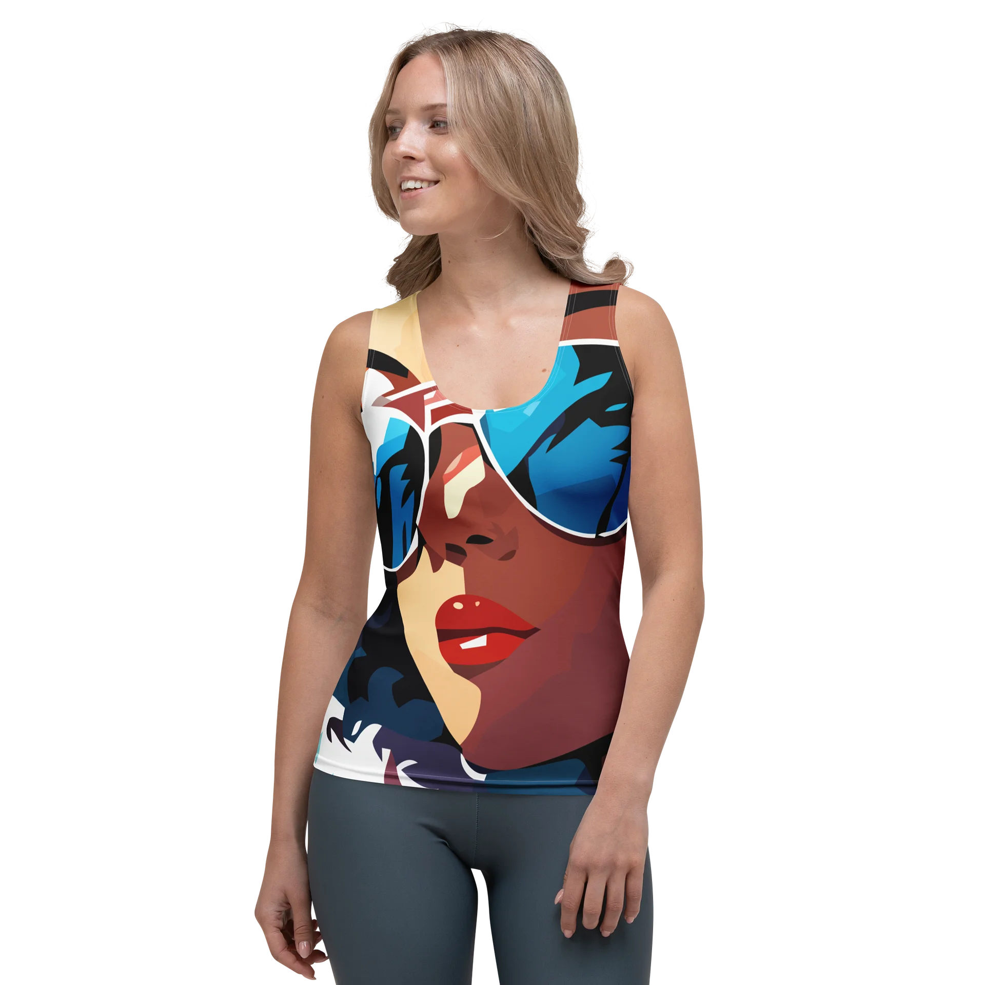 Caribbean Apples - Cool Caribbean Summer Retro | Form-Fitting Women's Tank Top product image (2)