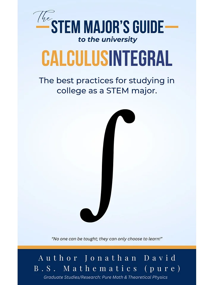 Integral Calculus Lessons | The STEM Major's Guide to the University product image (1)