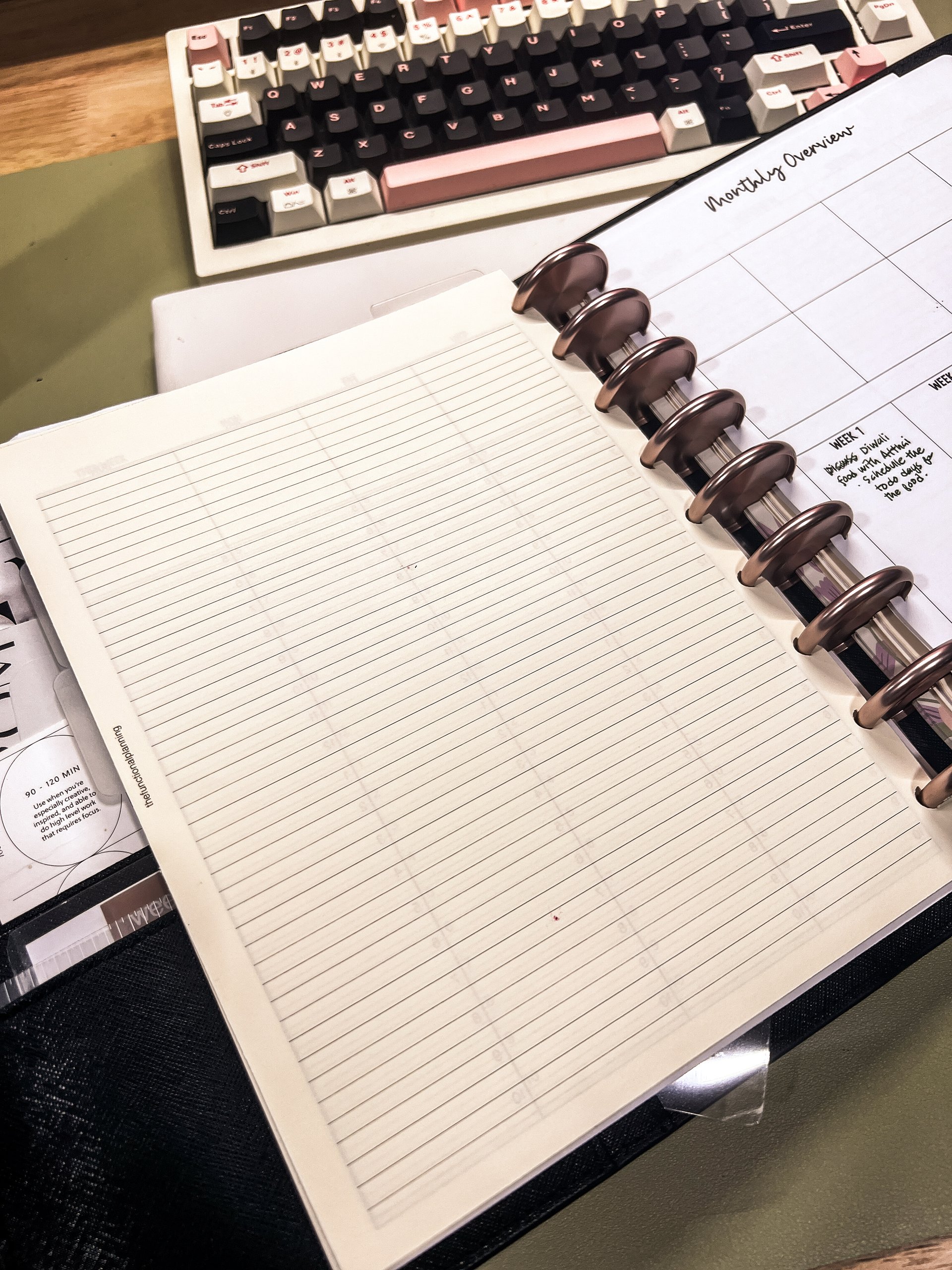 Undated Vertical Weekly Hourly Layout | A5 size product image (4)