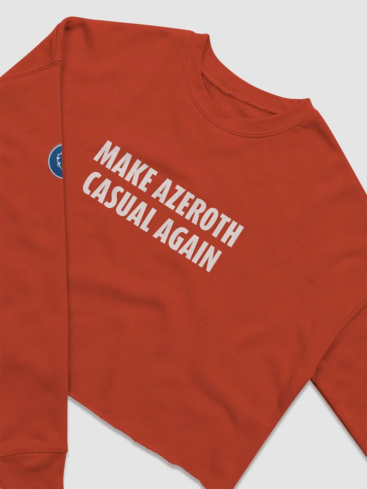 Make Azeroth Casual Again Long Sleeve Fleece Woman's Crop product image (4)