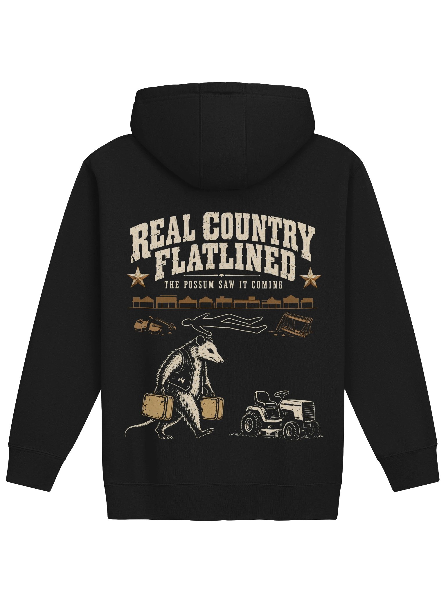 Real Country Flatlined Hoodie — Drop 005 product image (2)