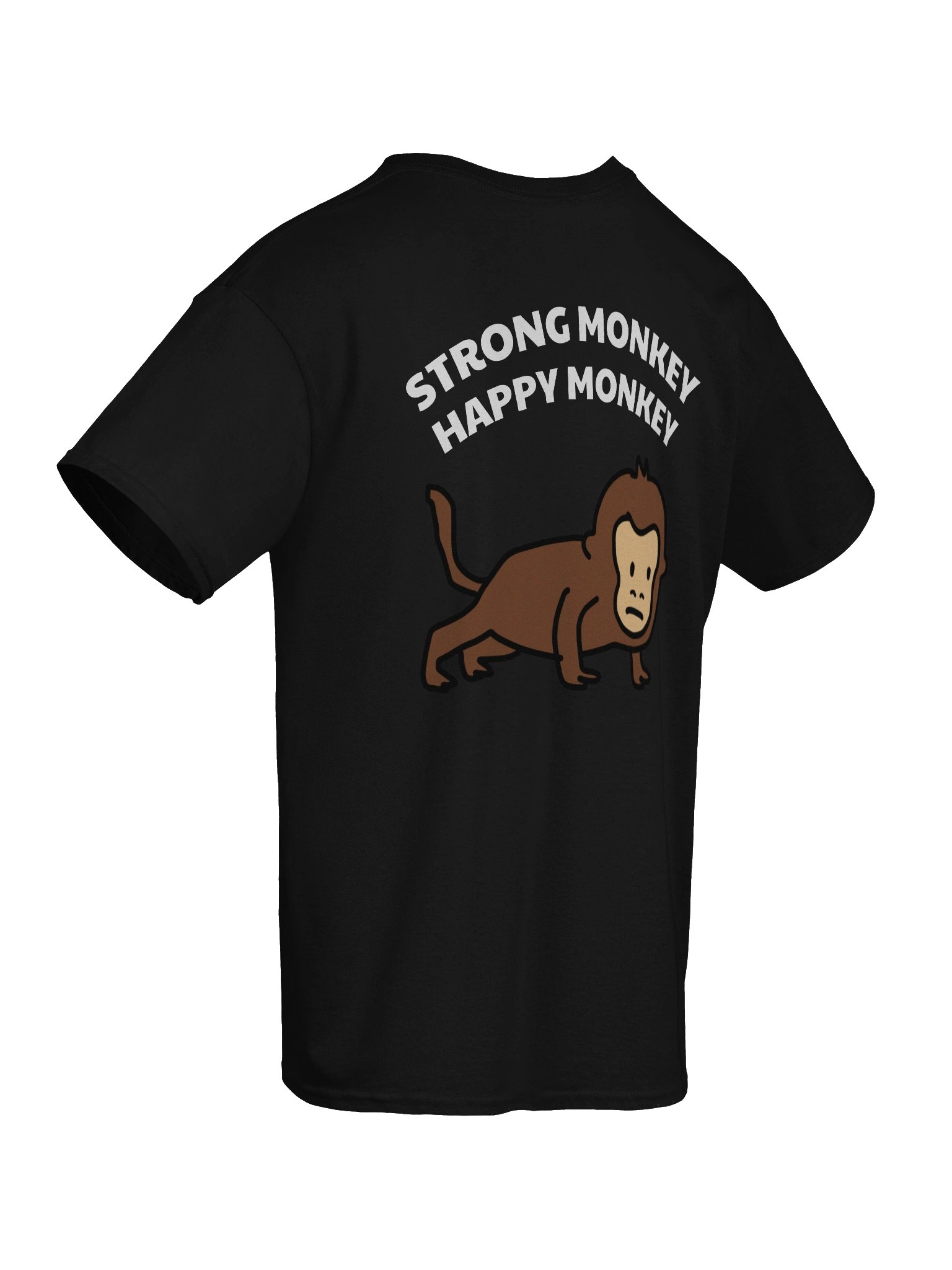 "Strong Monkey, Happy Monkey" T-Shirt (Back Print - Dark) product image (6)