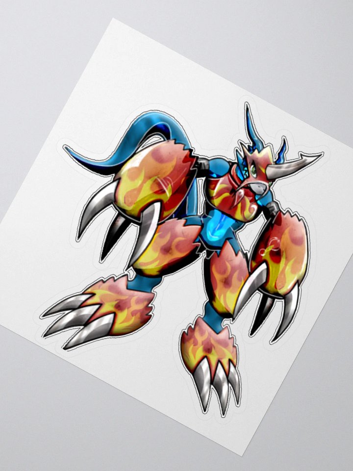 Flamedra Grid Kiss Cut Sticker product image (2)