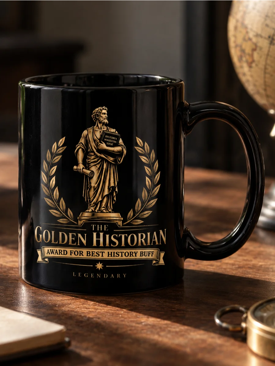 The Golden Historian Mug | Award for Best History Buff product image (1)