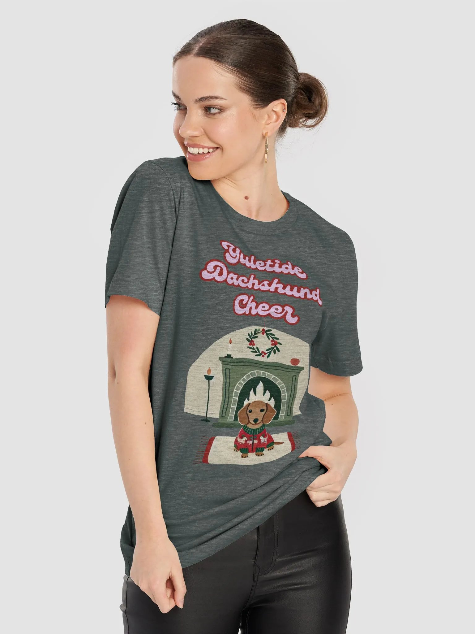 Yuletide Dachshund Cheer T-Shirt product image (8)