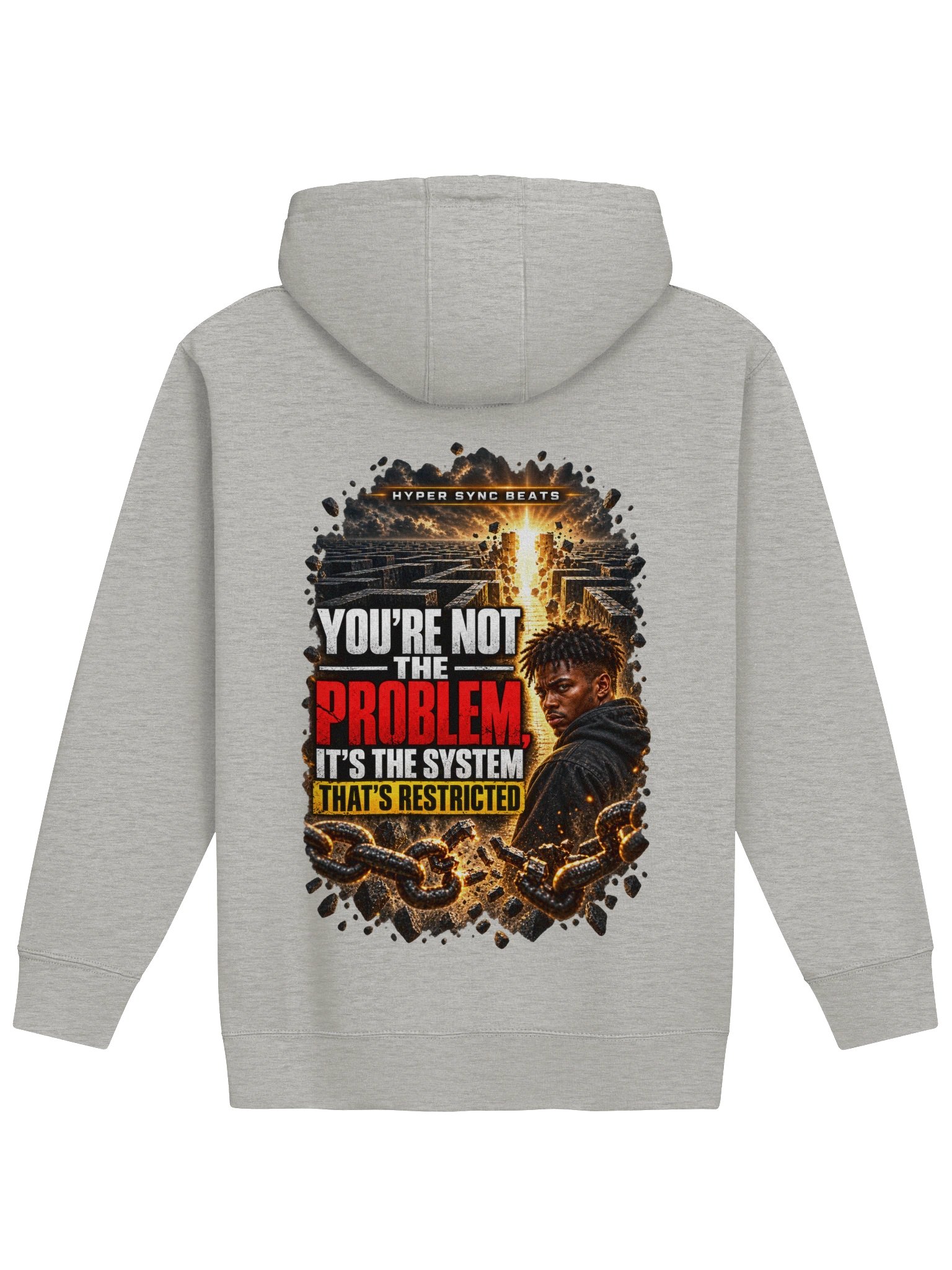You’re Not the Problem, It’s the System That’s Restricted—Hyper Sync Beats Premium Graphic Hoodie PRICE product image (73)