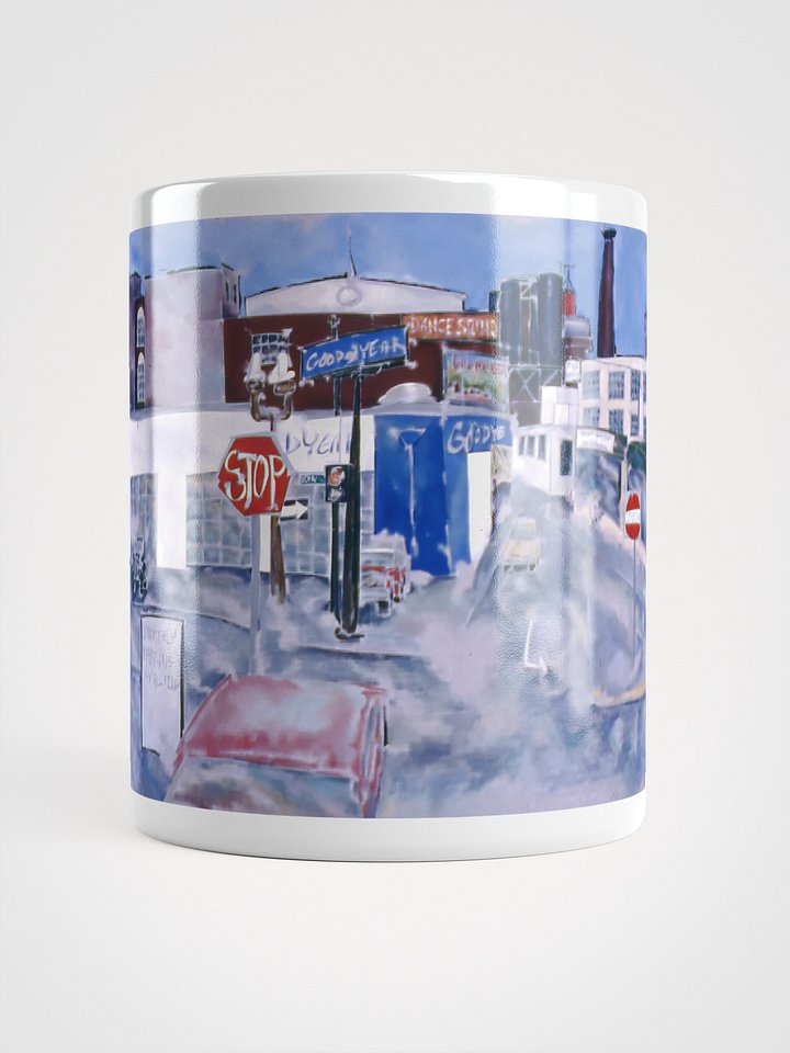 10th, Oak and Burnside, Portland, OR (1986) White Glossy Mug product image (1)