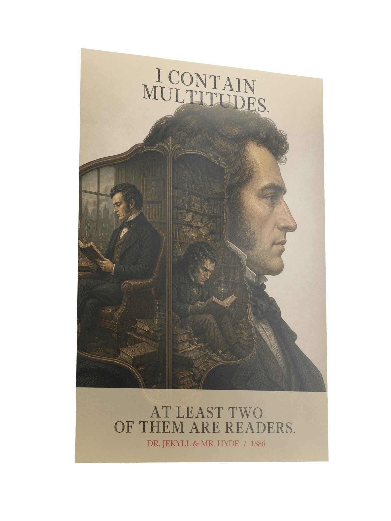 Multitudes Two Readers -- The Strange Case of Dr Jekyll and Mr Hyde Art Print product image (10)