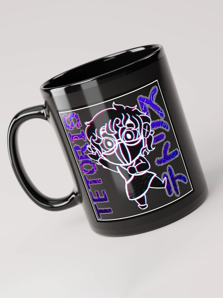 TETORIS - Neon Sign + Glitched Denny Black Glossy Mug product image (2)