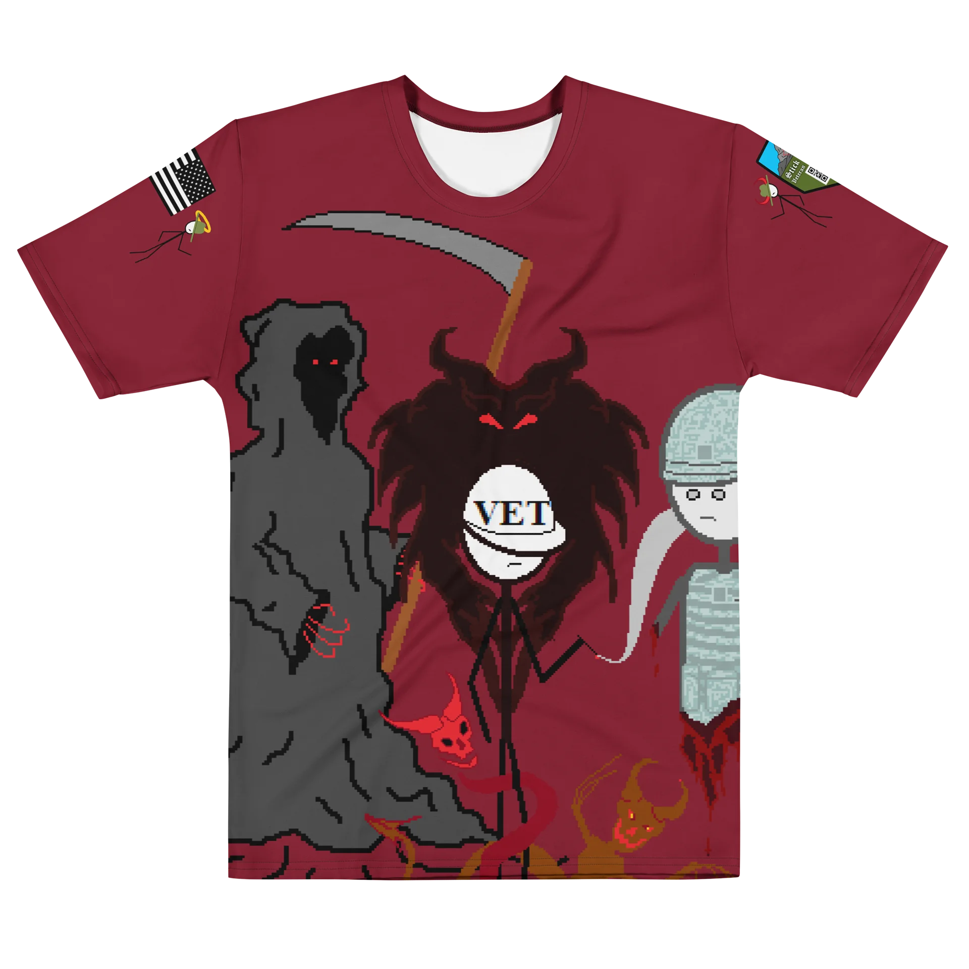 The Demons We Carry Cotton Red Shirt product image (1)