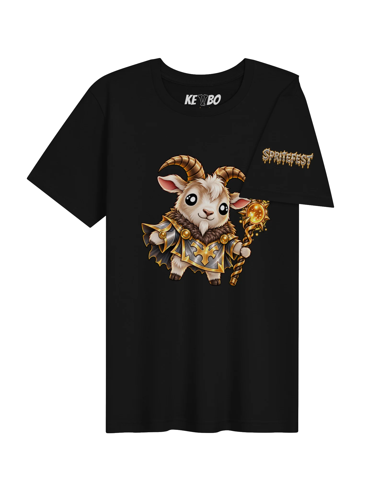 SPRITEFEST "Mythical Goat Sprite" Black ADULT T-Shirt product image (4)