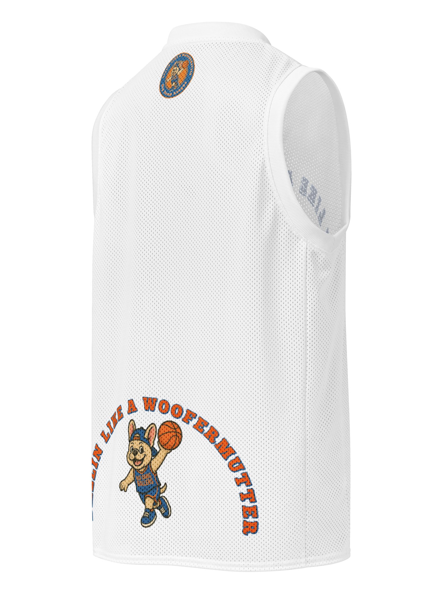 Beige French Bulldog Ballin Like A WooferMutter™ Premium Basketball Jersey product image (3)