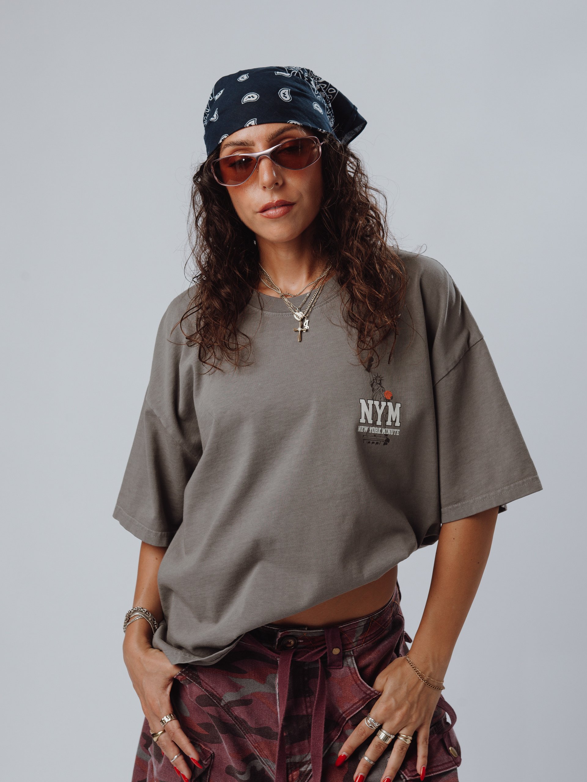 New York Minute 'Lady Liberty' Crop Tee product image (7)