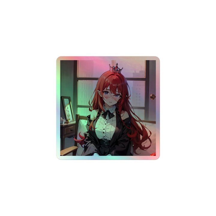Red K Princess HOLOGRAPHIC" STICKERS product image (1)