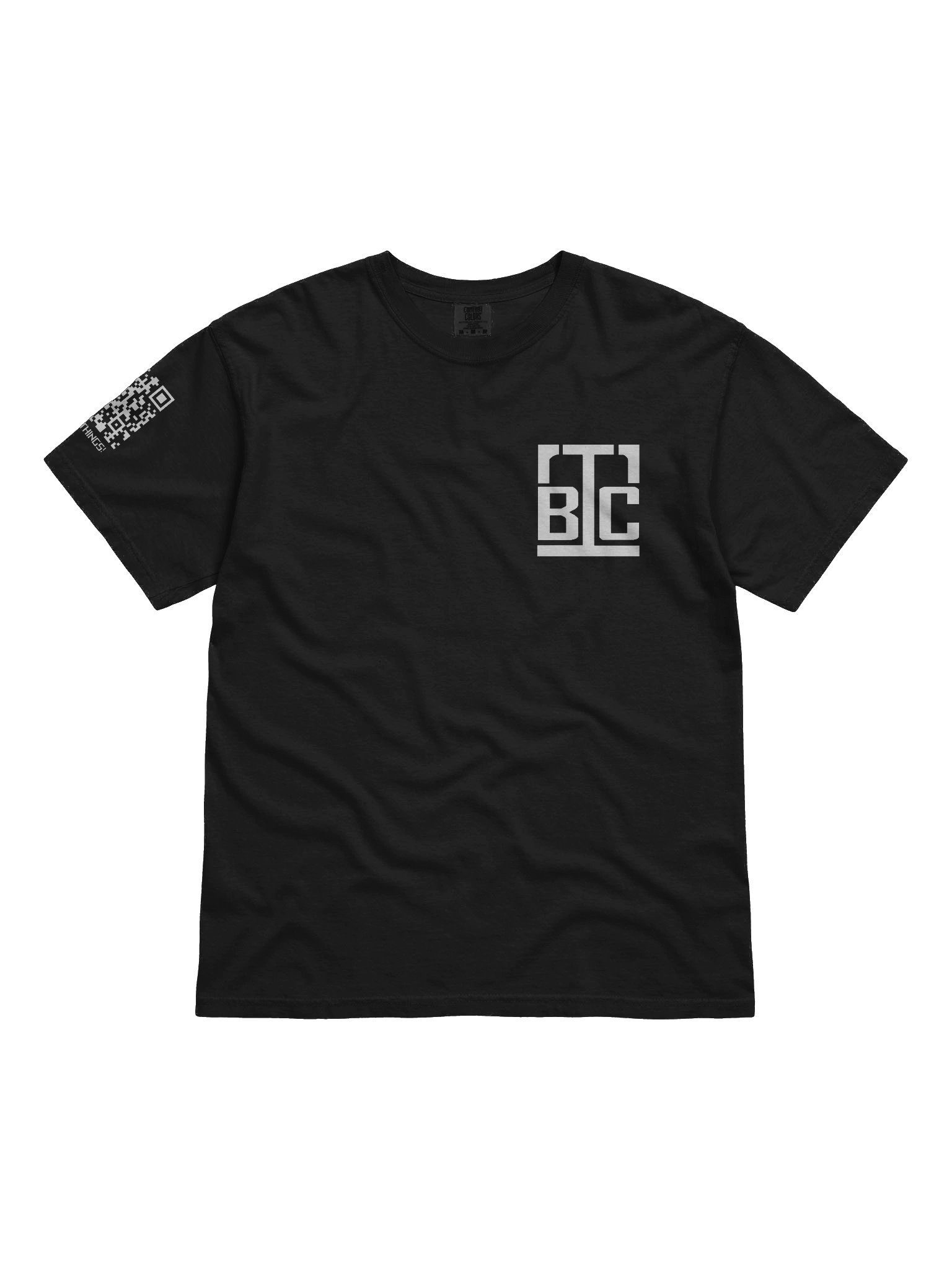 BLACK Ultra-Soft Cotton Tee - I BUILD THINGS! (Sleeve Print) product image (1)