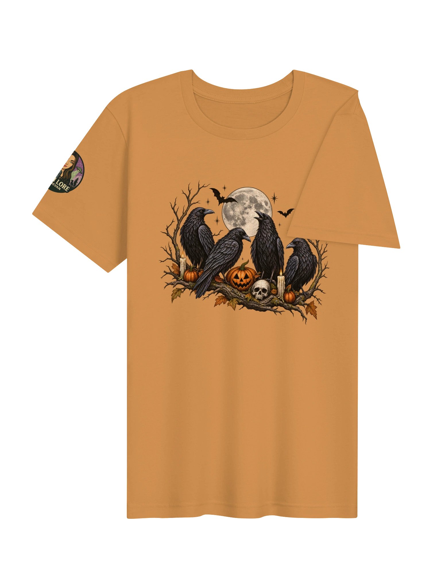 LIMITED EDITION-HALLOWEEN: CROWS UNDER FULL MOON SOFT T-SHIRT product image (5)