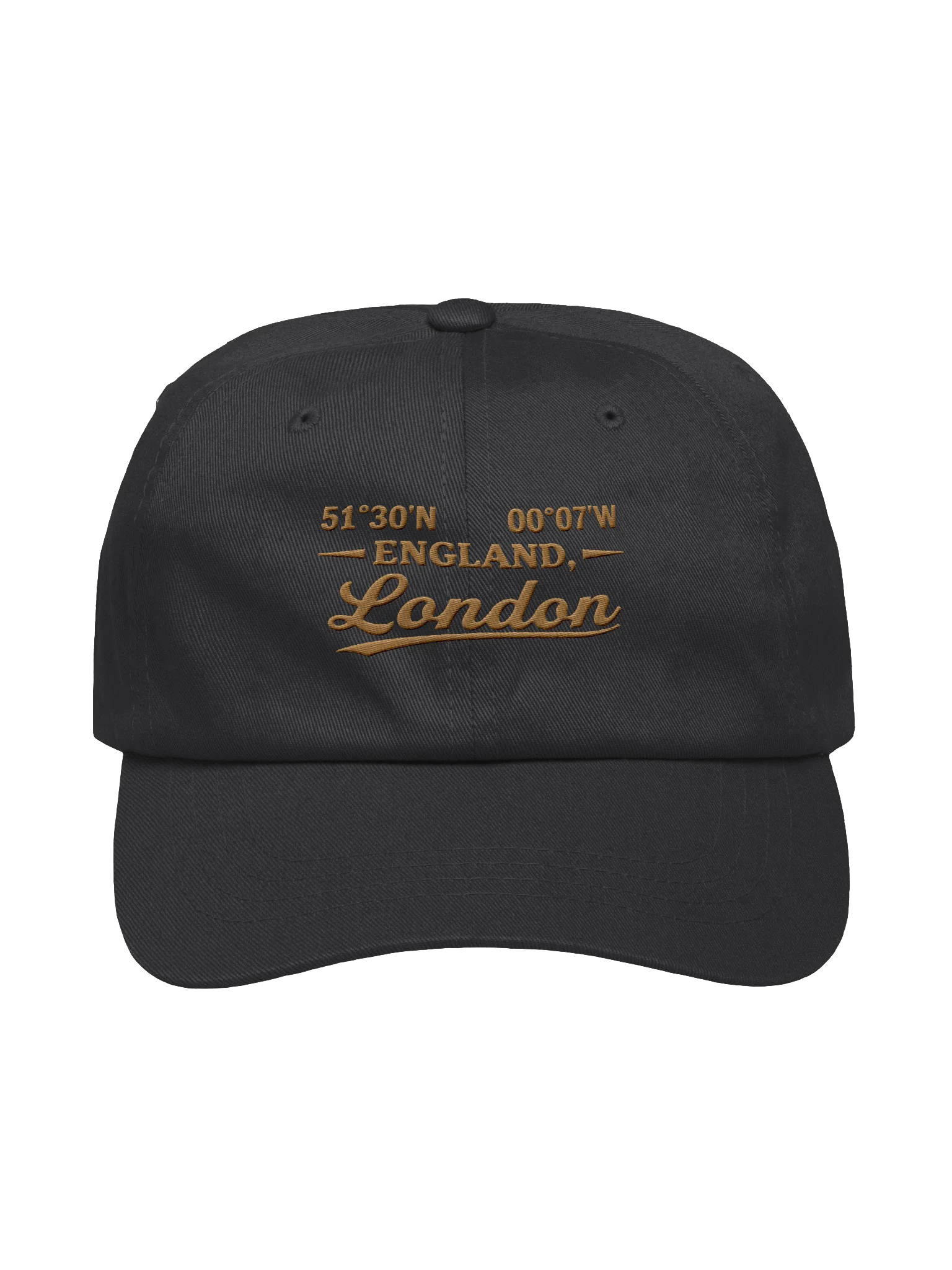 London England Coordinates Dad Hat – Travel Cap product image (1)