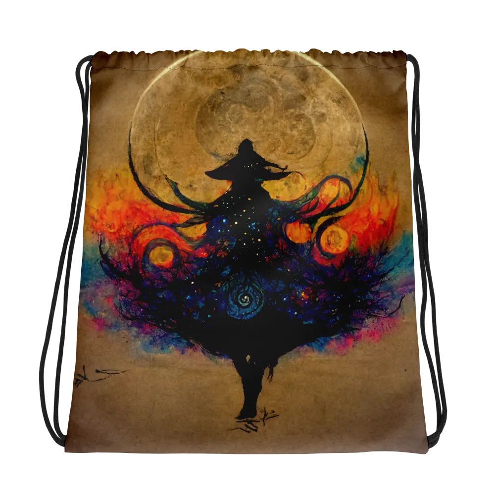 Mystical Moonlight Drawstring Backpack product image (1)