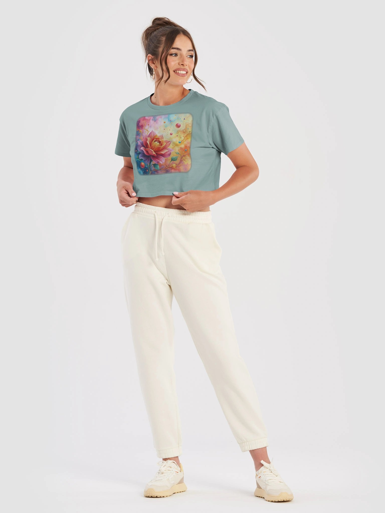 Dreamlike Floral Fusion Crop Top product image (3)