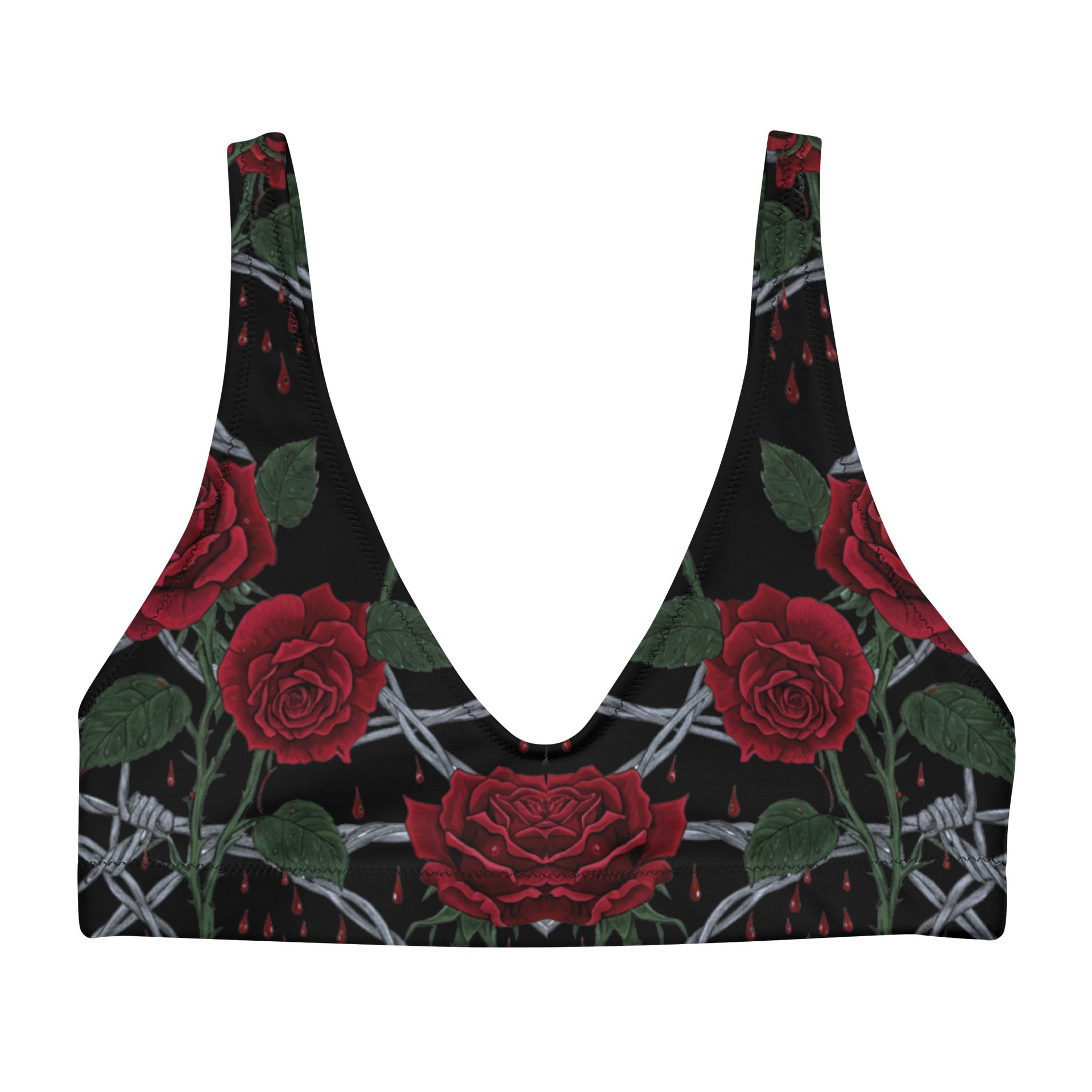 Colored Barbed Wire & Roses Padded Top product image (1)